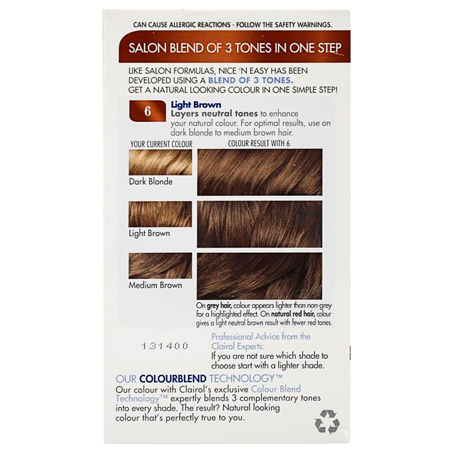 Clairol Nice 'N' Easy 6 Natural Light Brown
