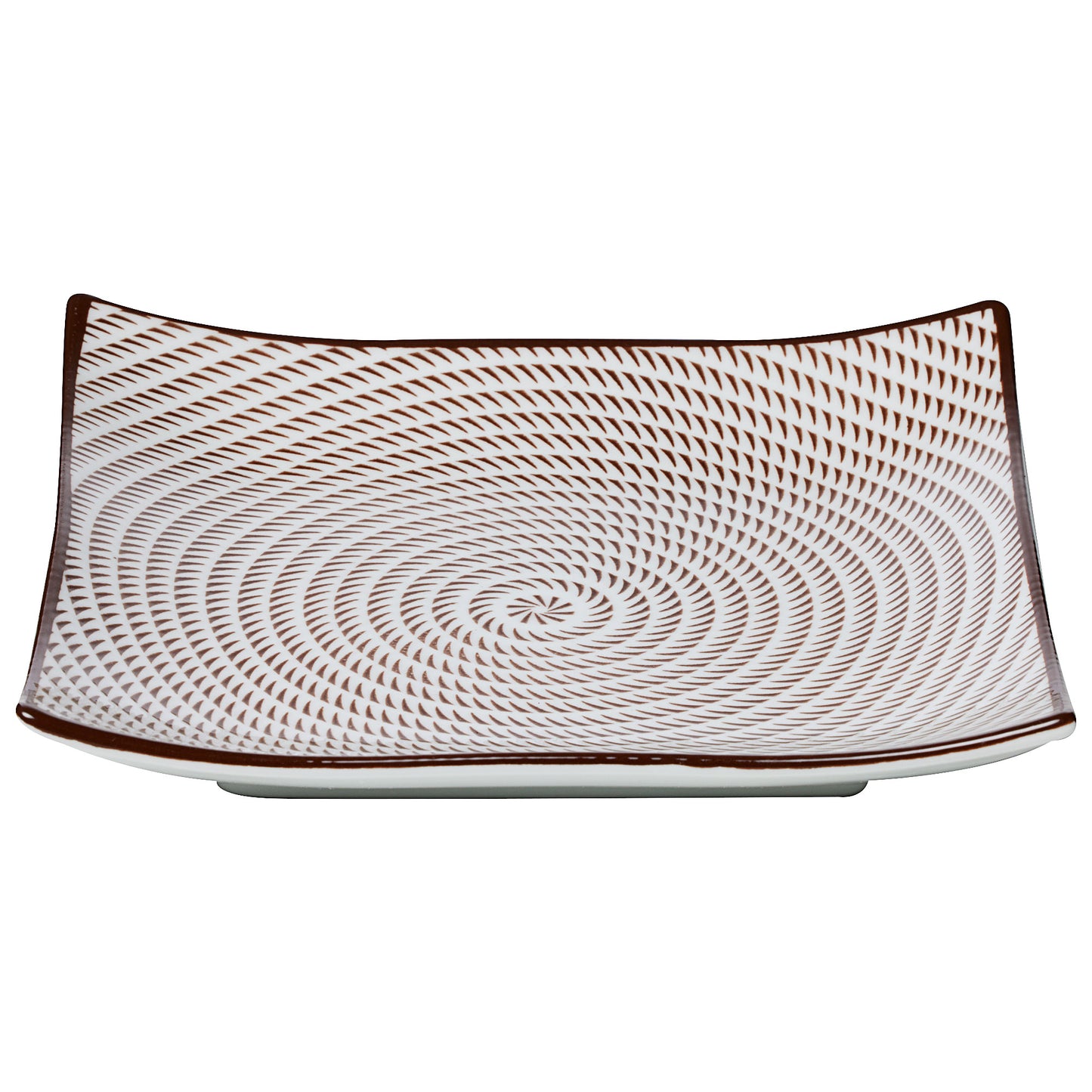 Japandi Square Plate Brown 15cm
