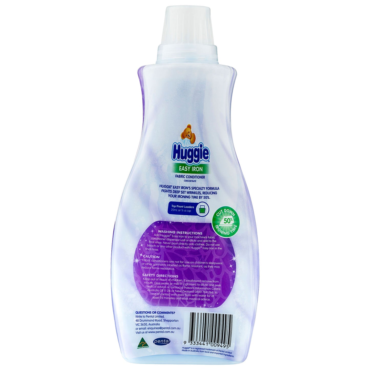 Huggie Easy Iron Fabric Conditioner Lavender 1L