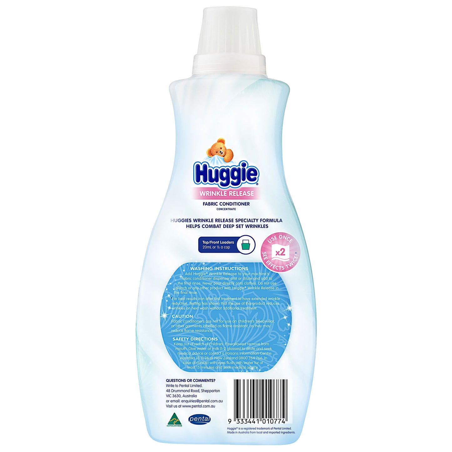 Huggie Wrinkle Release Fabric Conditioner Lily 1L