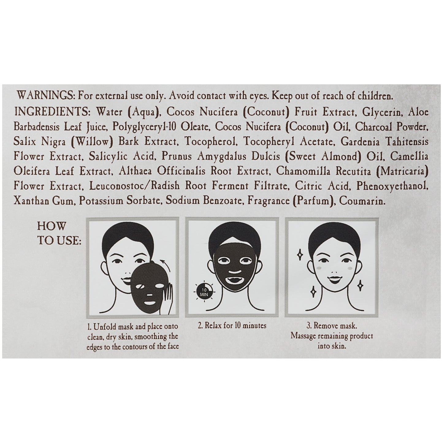 Palmer's Detox Face Mask Coco Charcoal 18mL