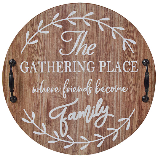 Round Tray Family Gatherings 40cm