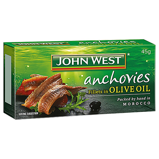 John West Anchovies Fillets in Olive Oil 45gm