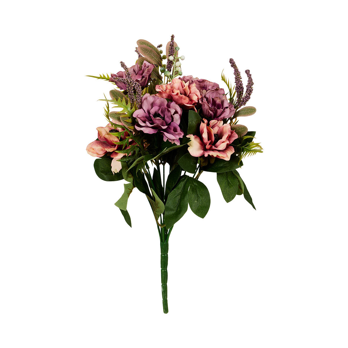 Faux Floral Bunch Large Apricot/Purple