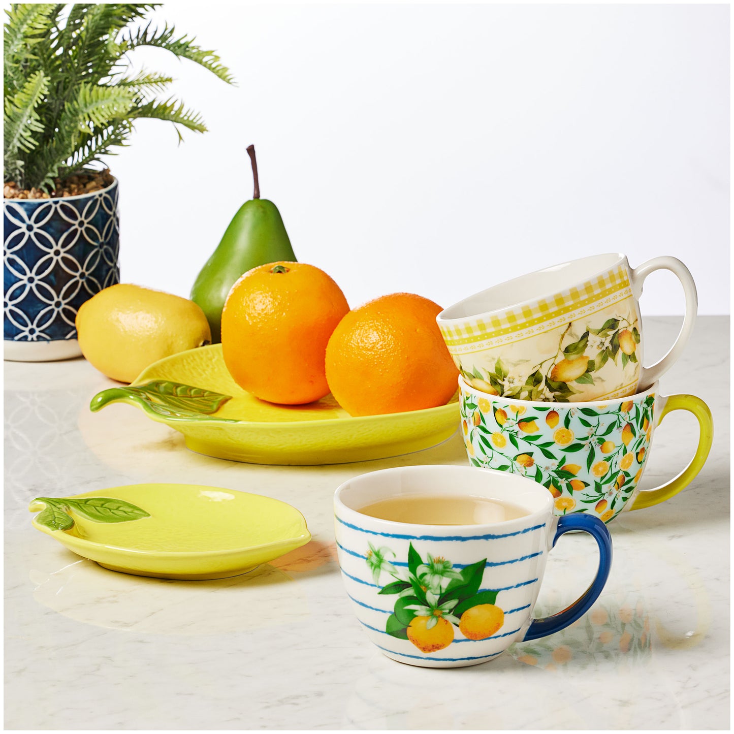Lemon Foliage Tea Mug 330mL