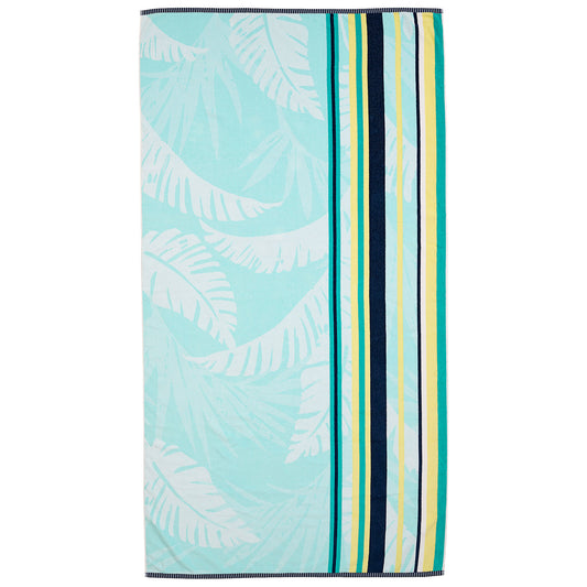 Velour Jacquard Beach Towel Bali Leaf 90x170cm