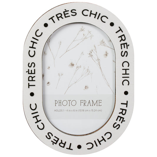 Lacquered Oval French Photo Frame 4x6"