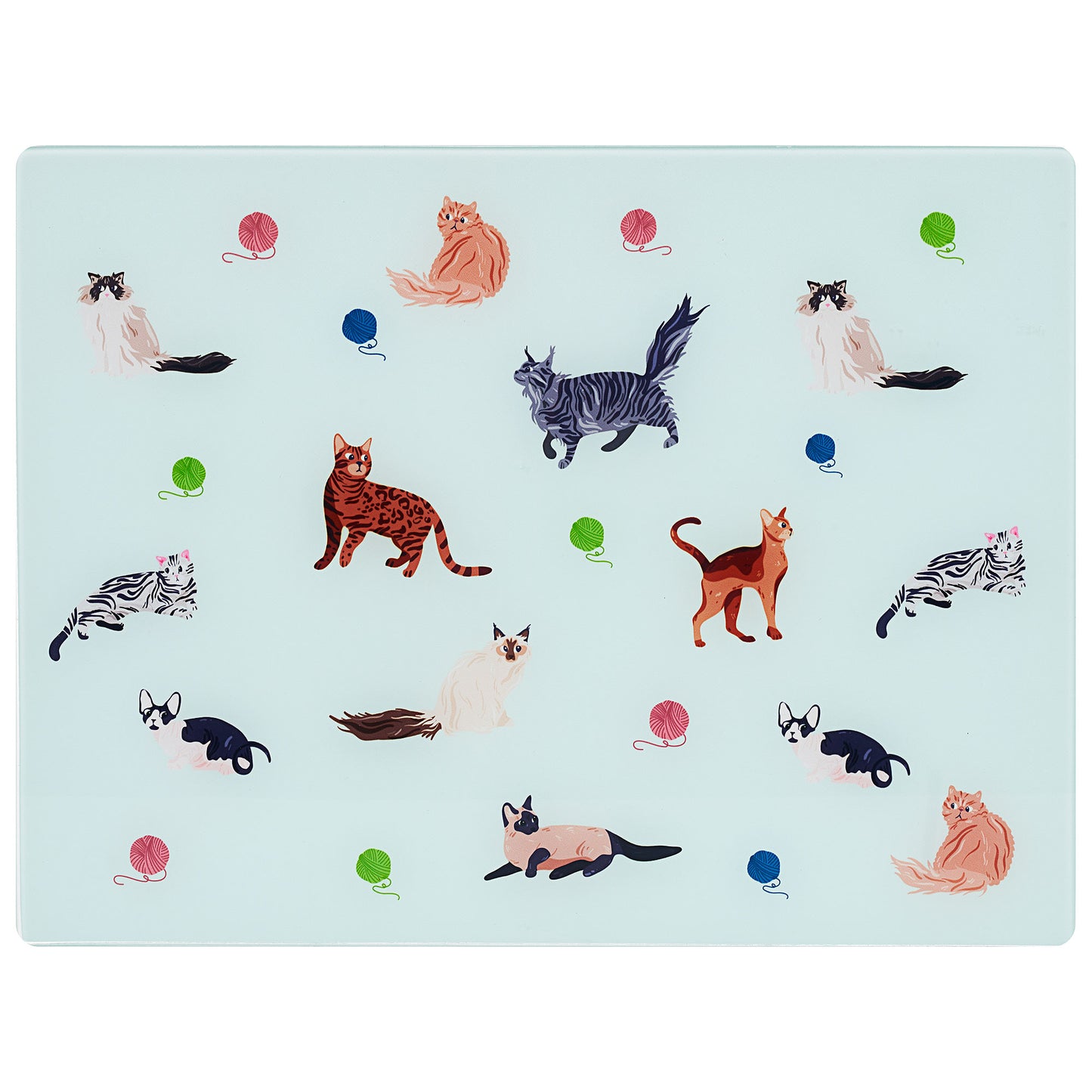 Cats Glass Cutting Board