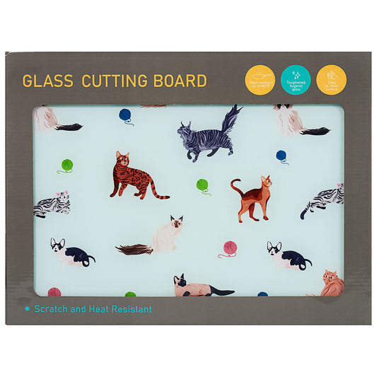 Cats Glass Cutting Board