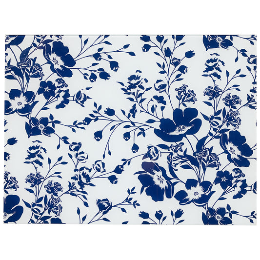 Blue Willow Glass Cutting Board 30.5 x 40.5cm