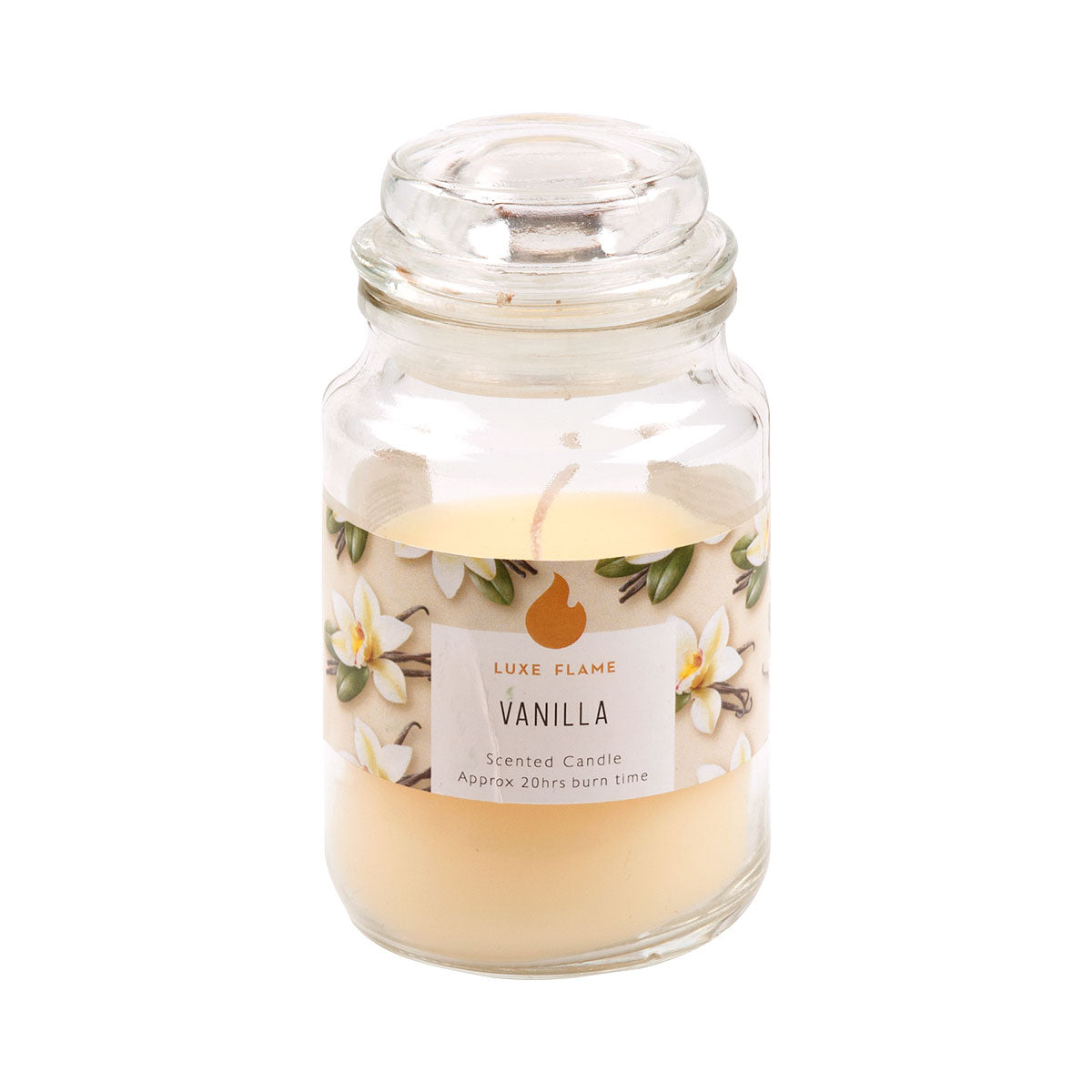 Scented Jar Candle with Lid Vanilla 6x11cm