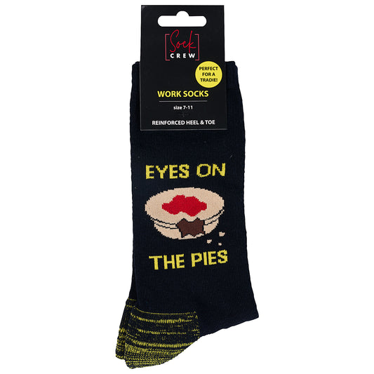 Novelty Work Socks Eyes On The Pies