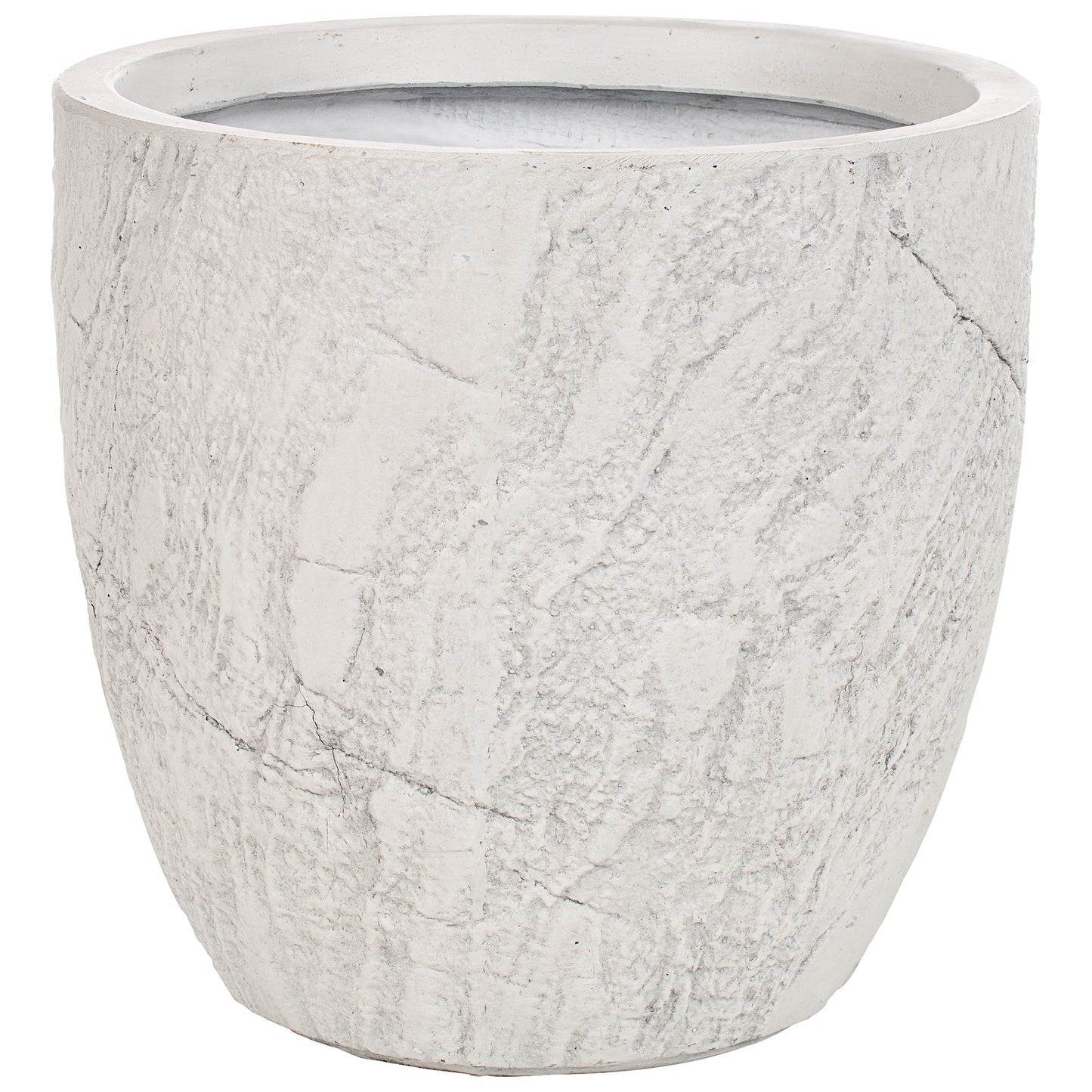 Fibre Clay Pot Crackle Pattern Medium