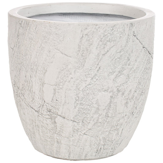 Fibre Clay Pot Crackle Pattern Medium