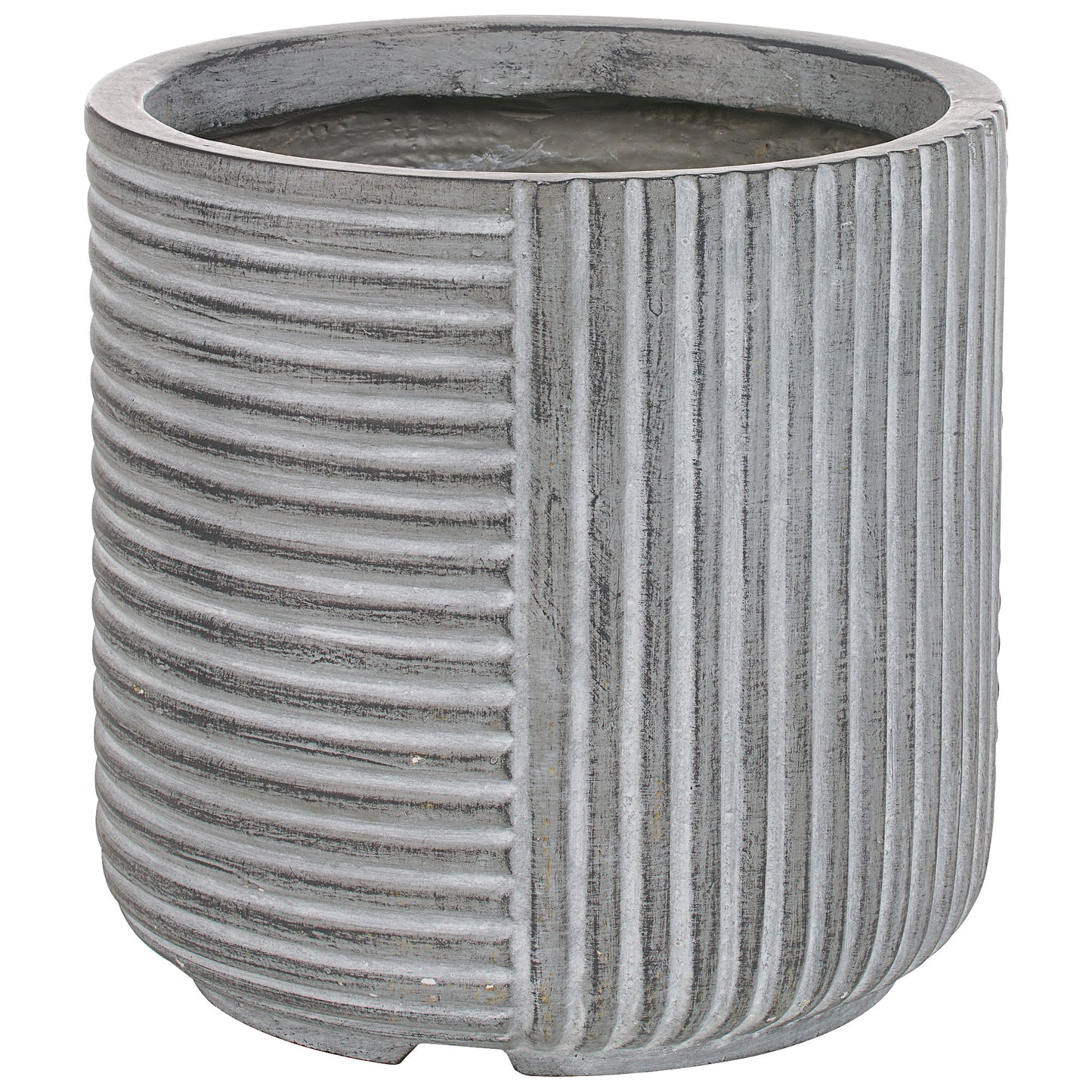 Fibre Clay Pot Modern Stripes Small 25cm