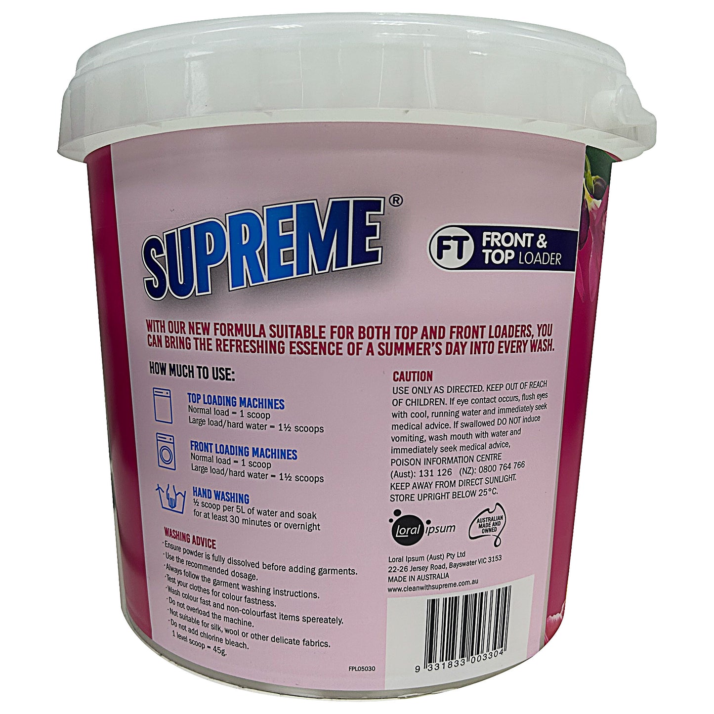 Supreme Laundry Powder Floral Burst Bucket 5kg