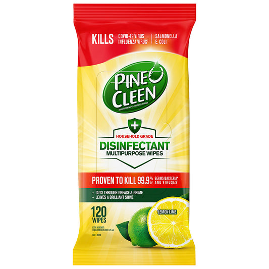 Pine O Cleen Disinfectant Wipes Lemon Lime 120pk