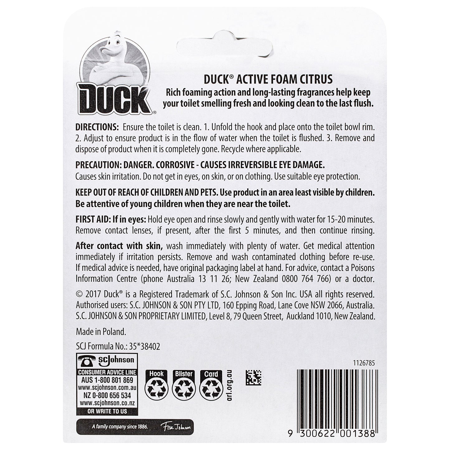 Duck Cage Activefoam Citrus 38.6g
