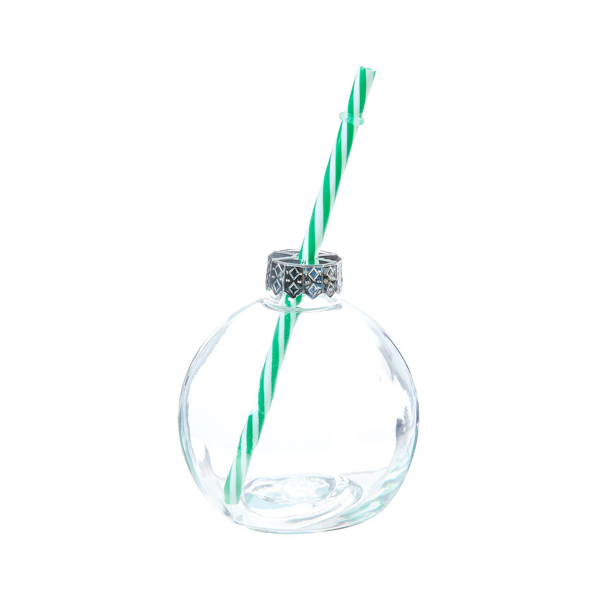 Bauble Glass with Straw Assorted