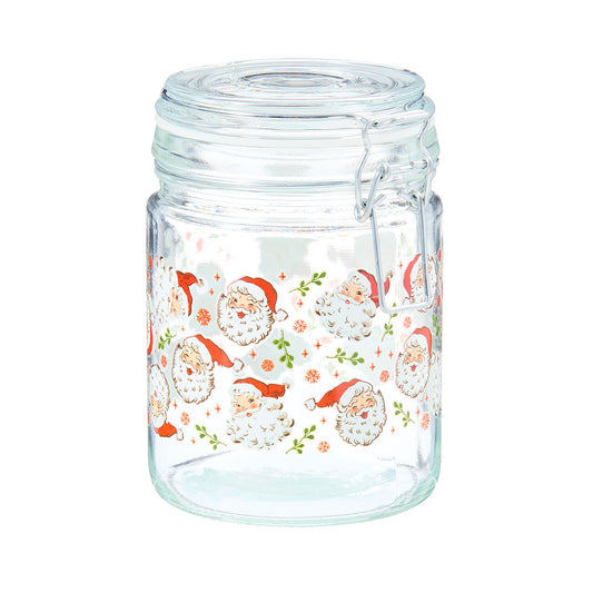 Christmas Glass Cliptop Jar 700mL Assorted