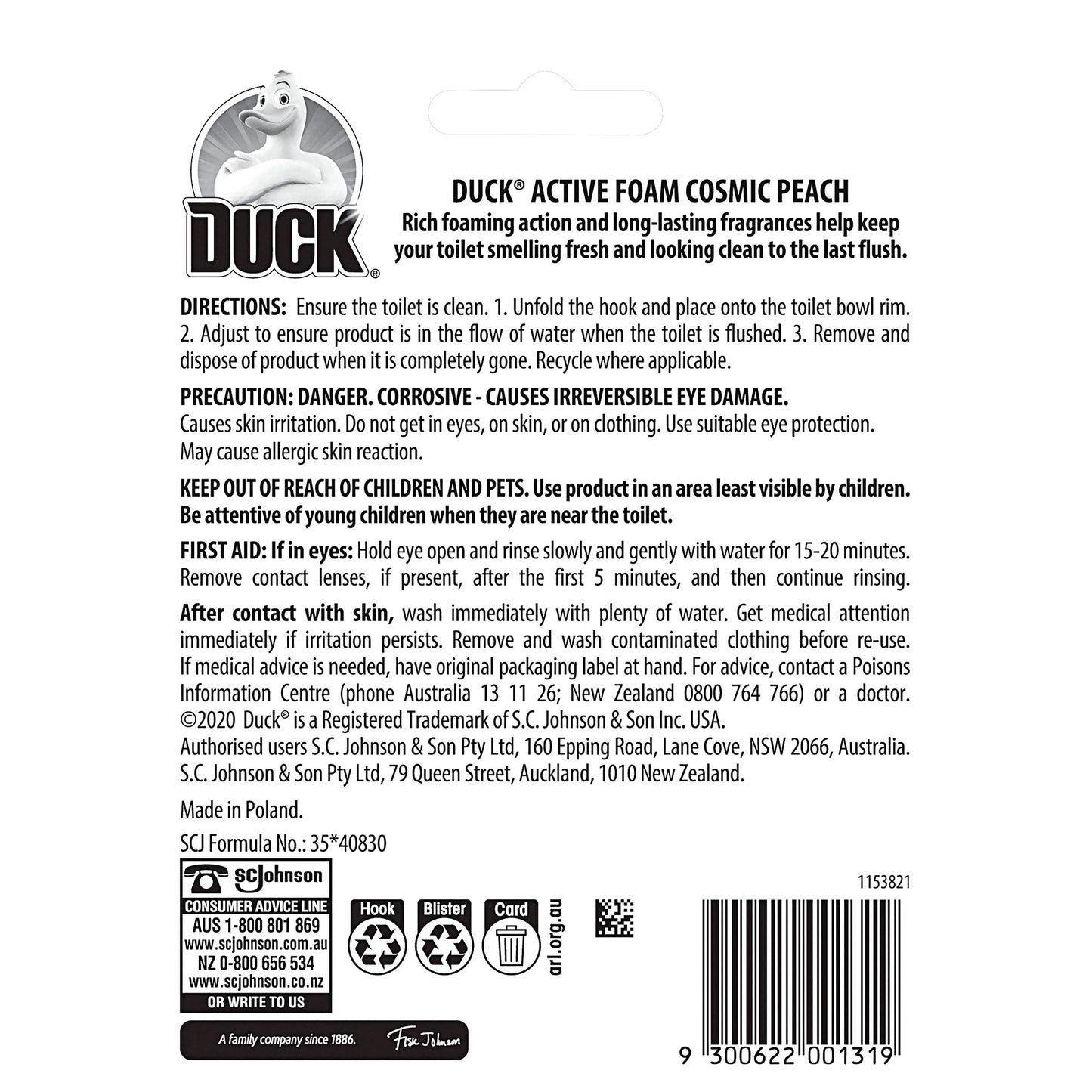 Duck Active Foam Cage Peach 38.6g