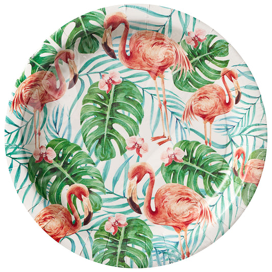 Plate Flamingo 23cm 16pk