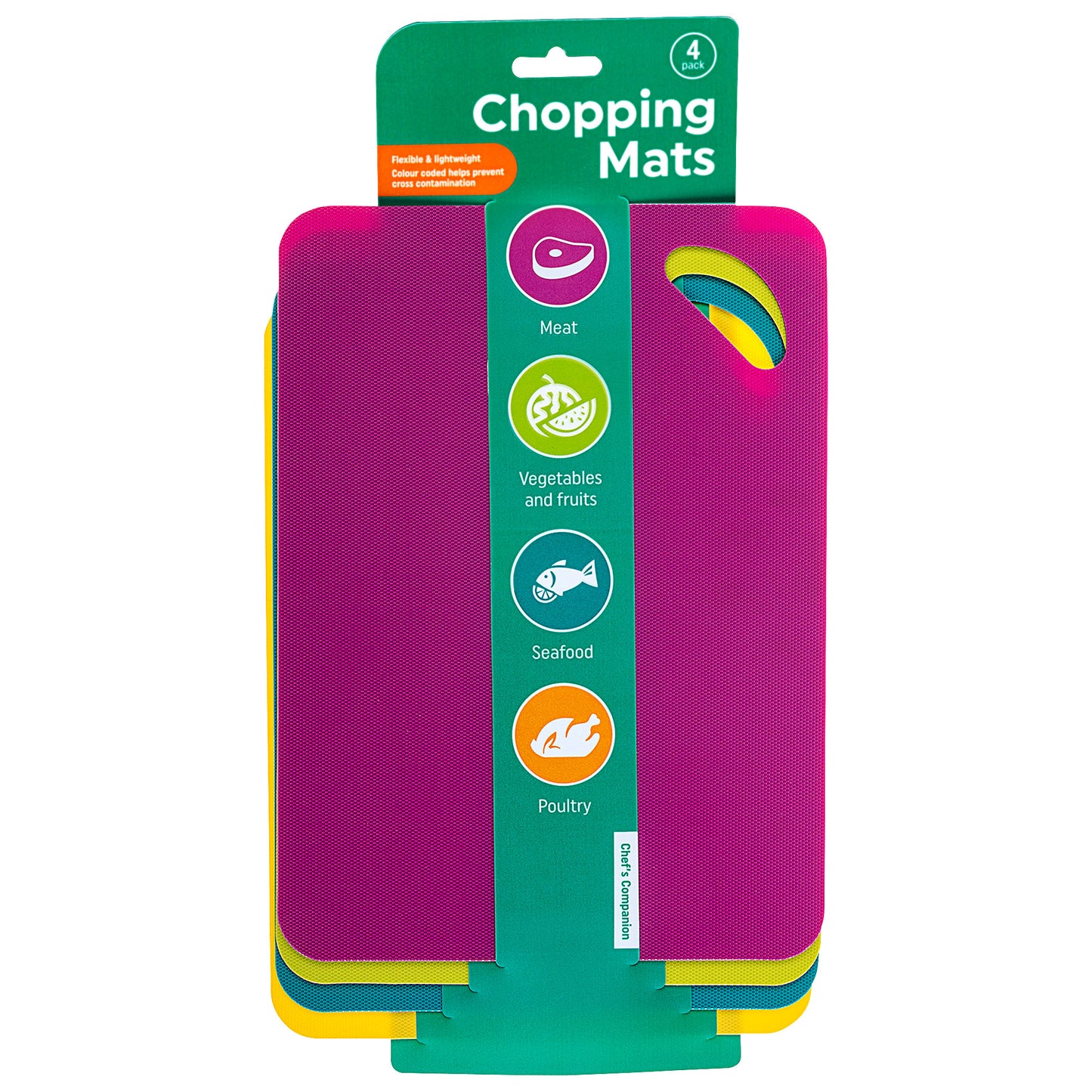 Flexible Chopping Mats 20.5x28cm 4pk