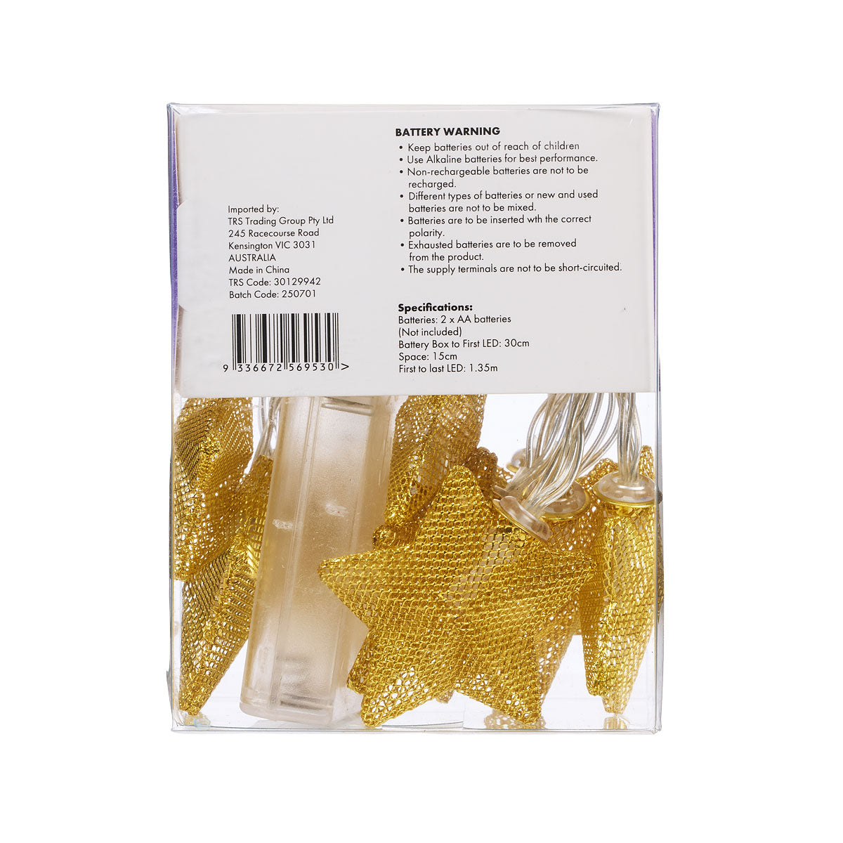 Battery-Operated LED Christmas Metal Light 10pk Assorted