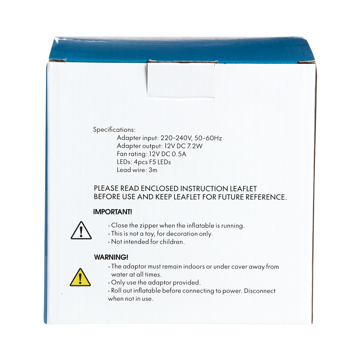 Low Voltage LED Inflatable Gingerbread Man 120cm