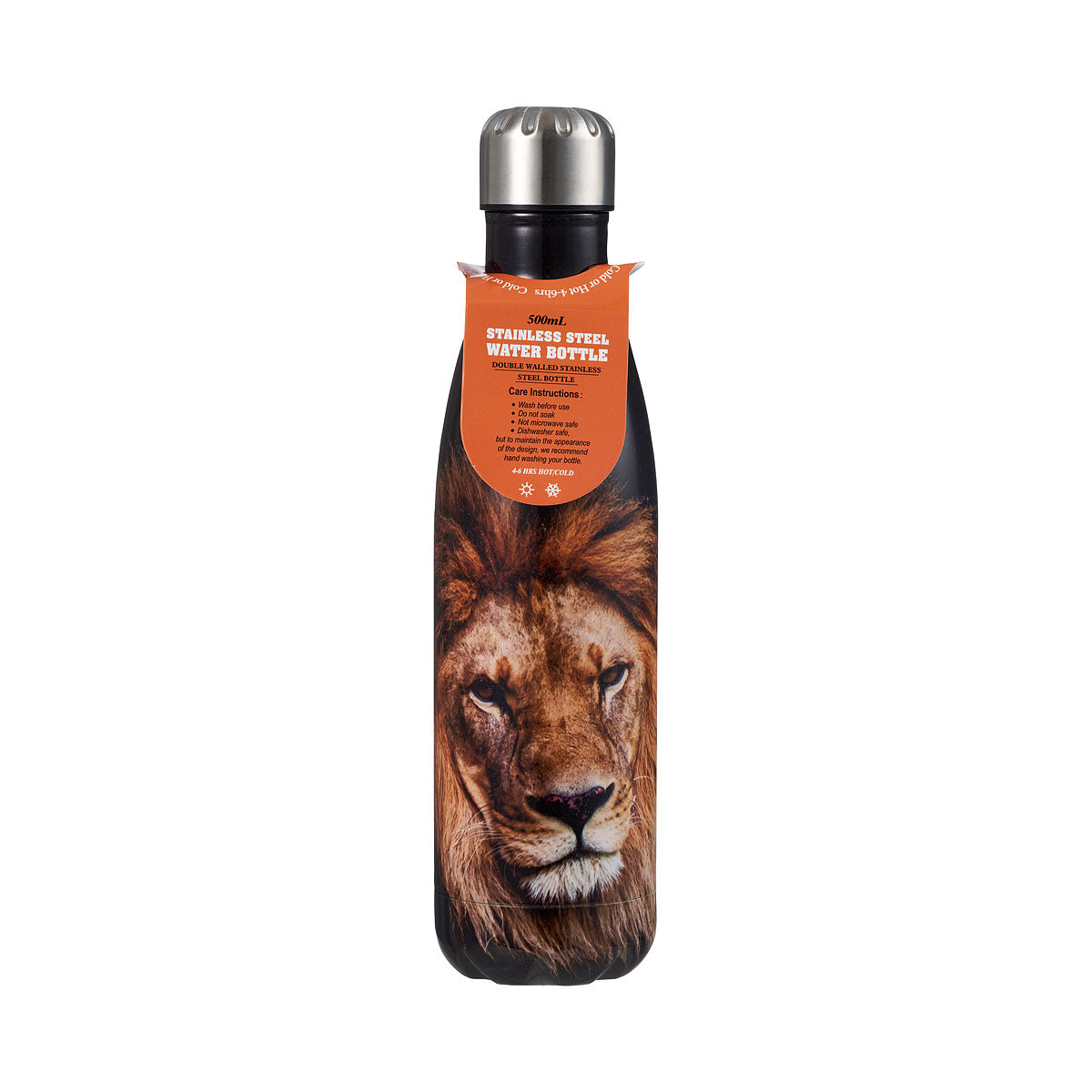 Lion Head Double Walled Stainless Steel Bottle 500mL The Reject Shop