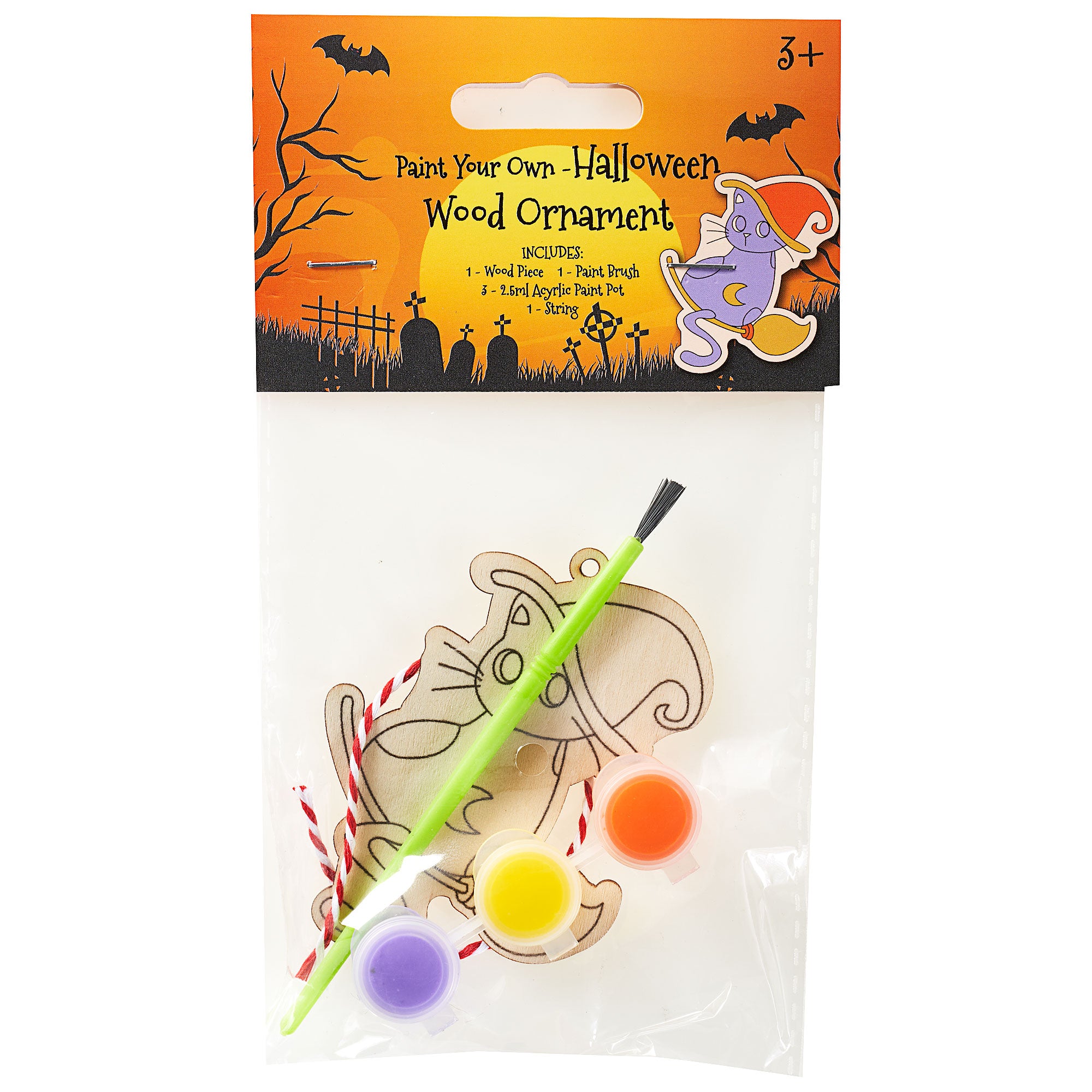 Halloween Paint Your Own Wood Ornament Pack A The Reject Shop