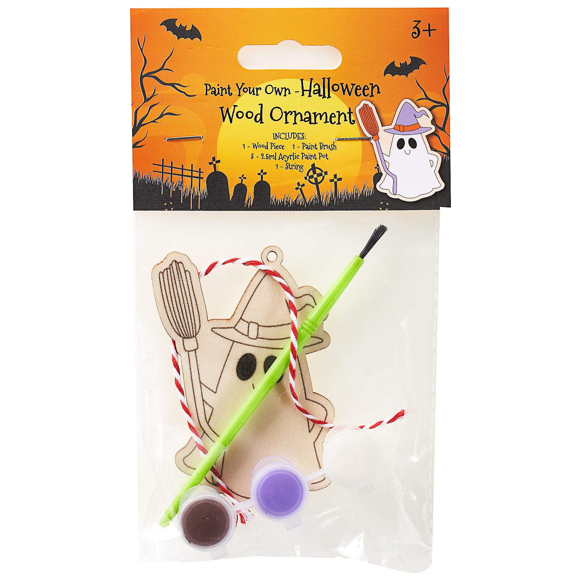 Halloween Paint Your Own Wood Ornament Pack B The Reject Shop
