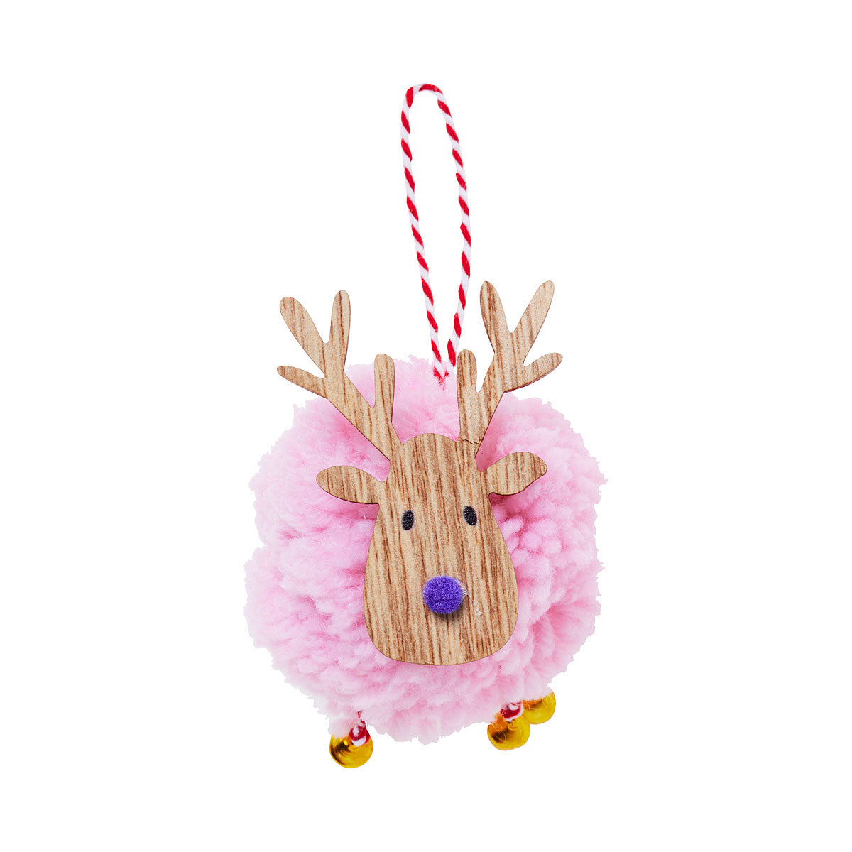Fluffy Reindeer Ornament Assorted Colours
