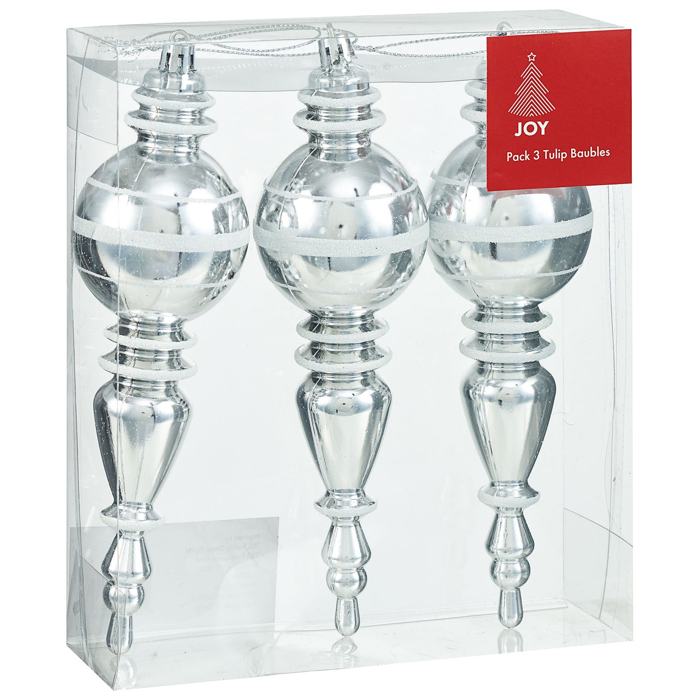 Tulip Top Baubles Traditional 3pk