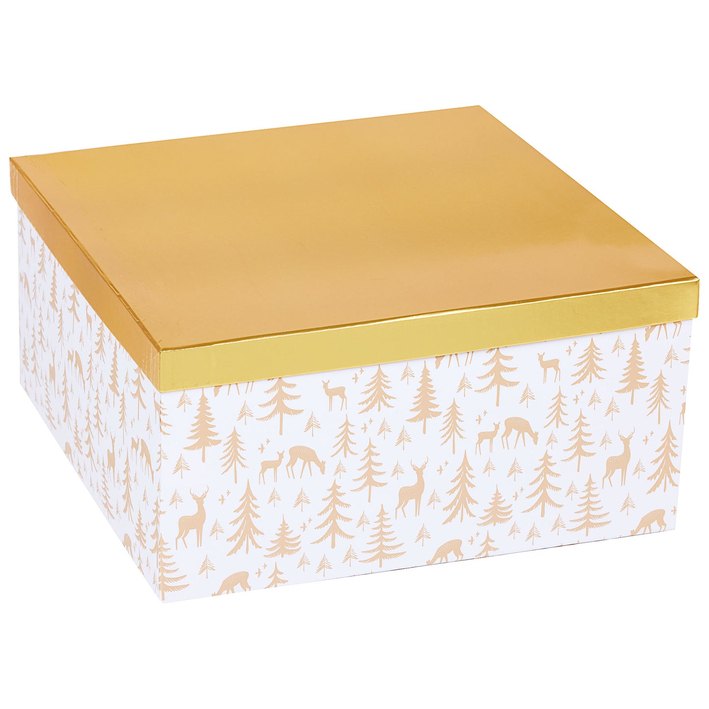 Square Foil Christmas Gift Box S1 32cm