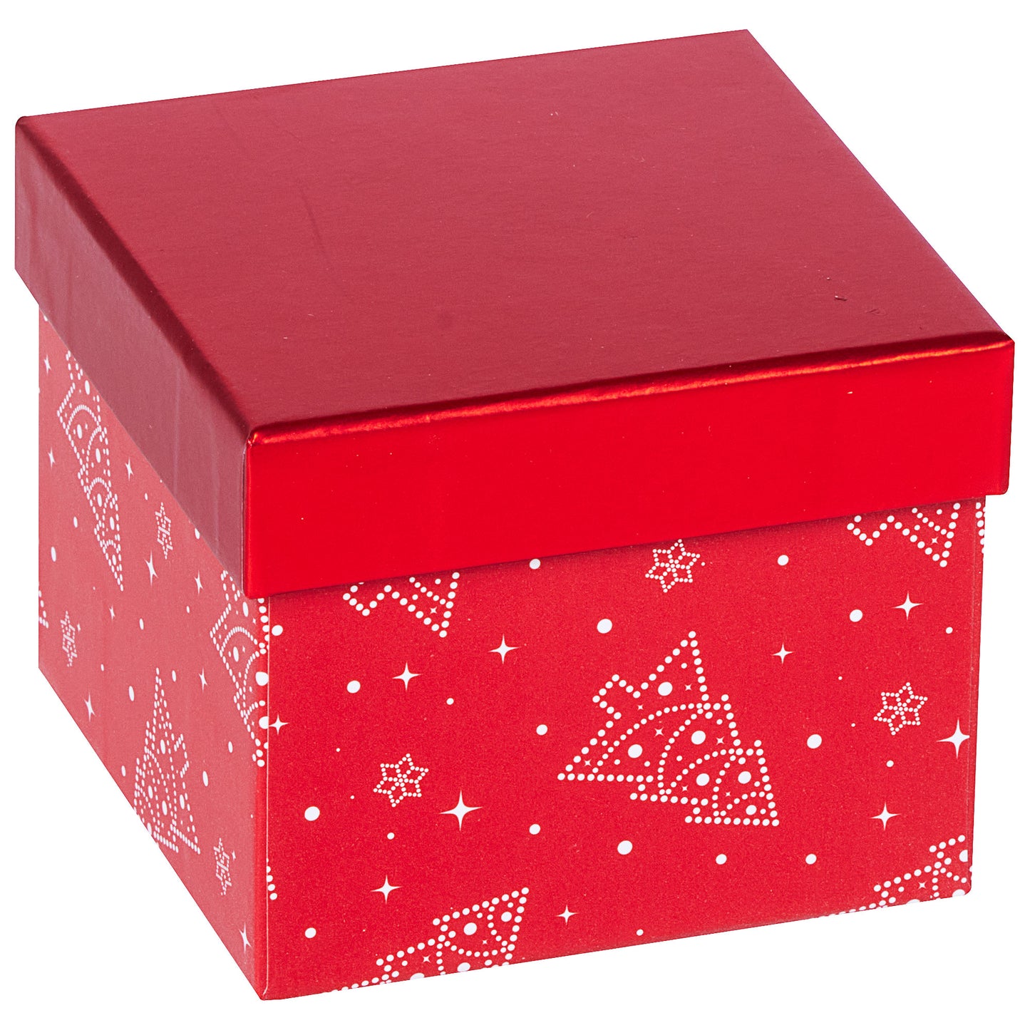 Square Foil Christmas Gift Box S6 10cm