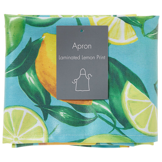 Printed Laminate Apron Lemon/Teal 60x80cm