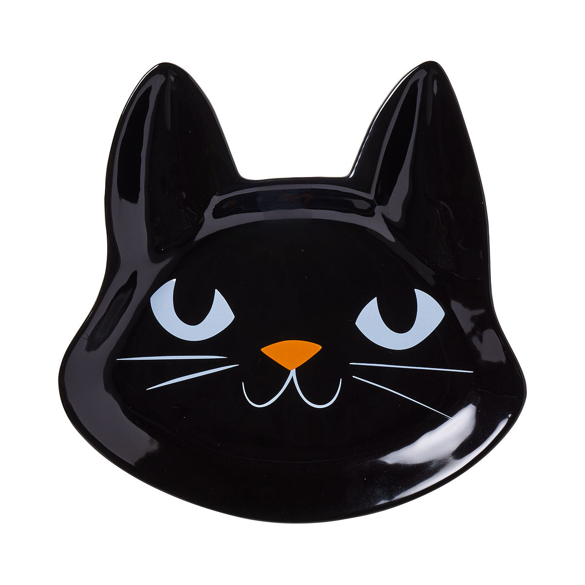 Halloween Ceramic Cat-Shaped Plate