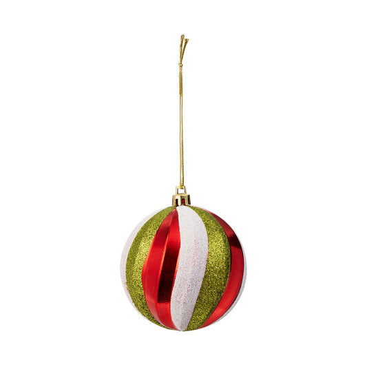 Candy Vertical Glitter Stripe Bauble