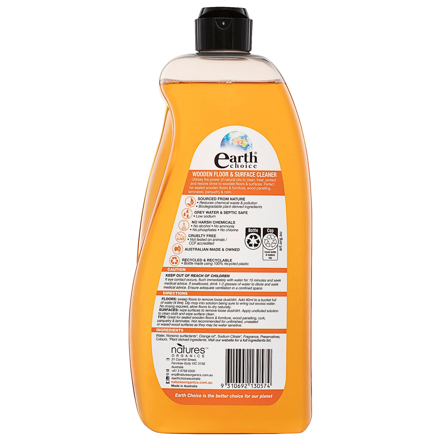 Earth Choice Wood Floor Cleaner 750mL