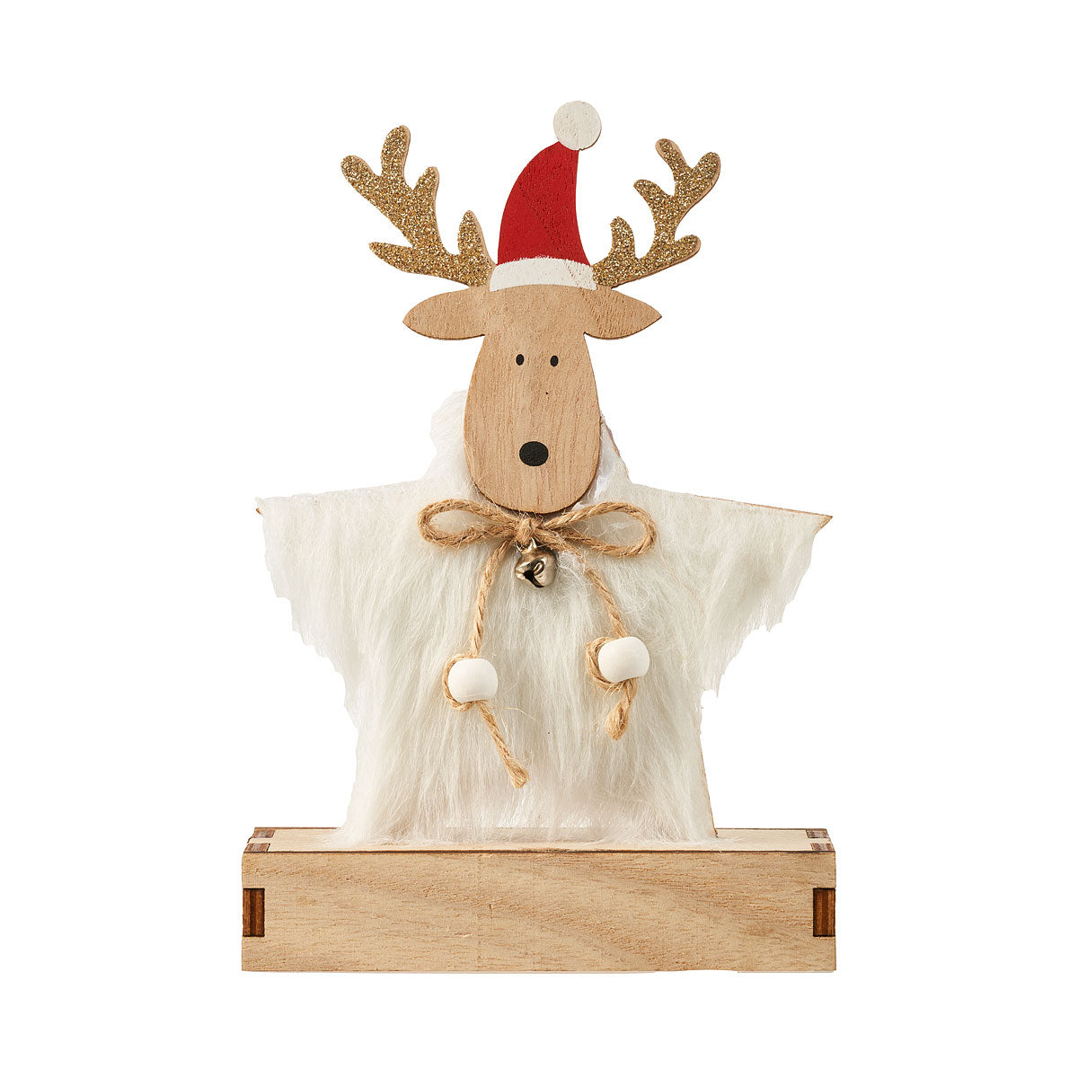 Reindeer Star With Fur Red/White