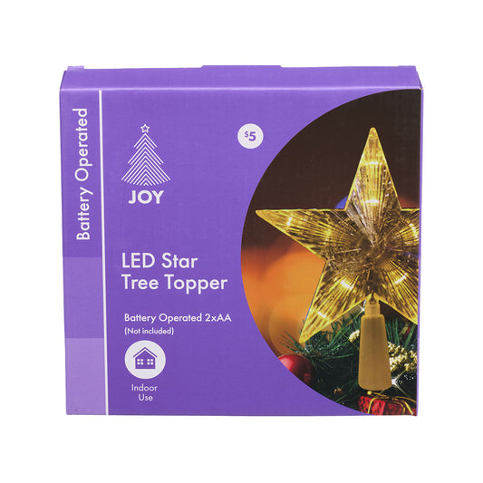 Christmas Battery-Operated Light-Up Tree Topper