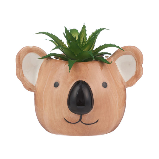 Novelty Koala Face Faux Succulent
