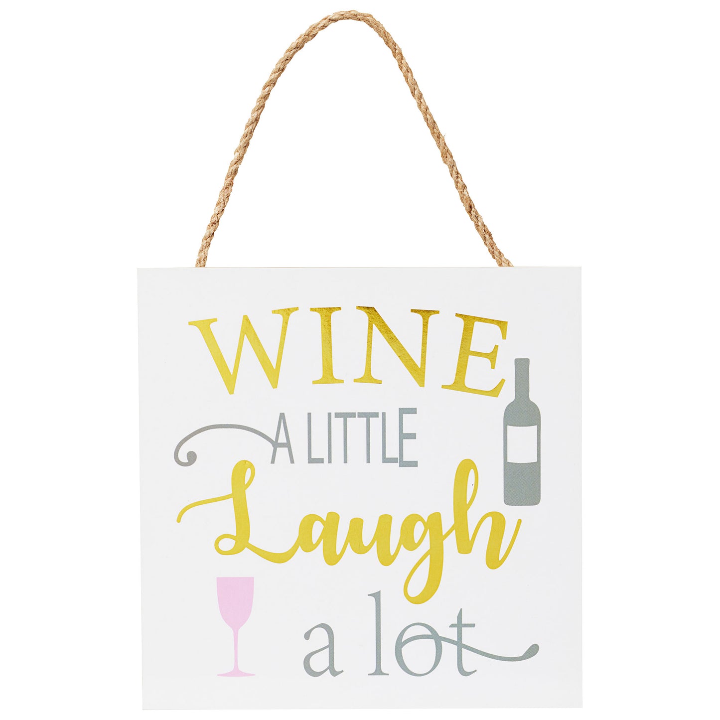 Wine/Home Lemon Hanging Plaque