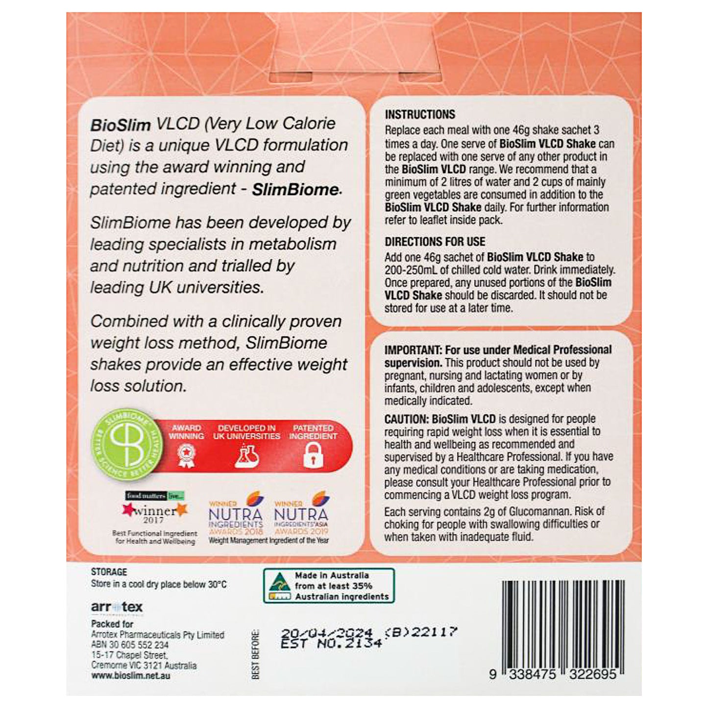 BioSlim VLCD Shake Variety 12x46g