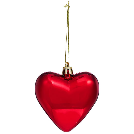 Love Heart Bauble Single 8cm