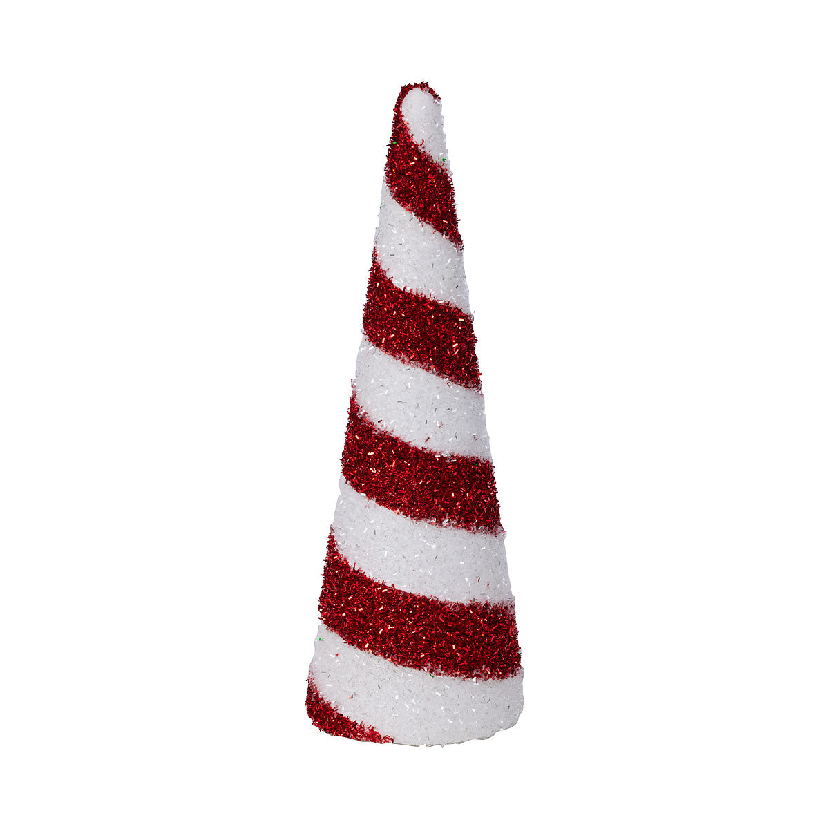 Tinsel Cone Tree Candy Stripe Assorted