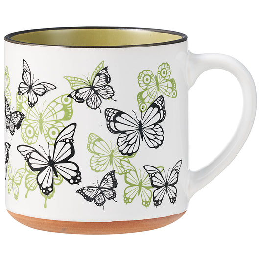 Butterflies Stoneware Mug 450mL
