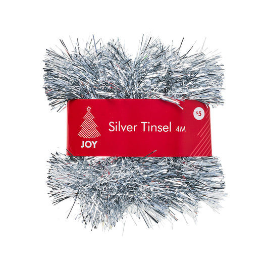Christmas Tinsel Silver 4M