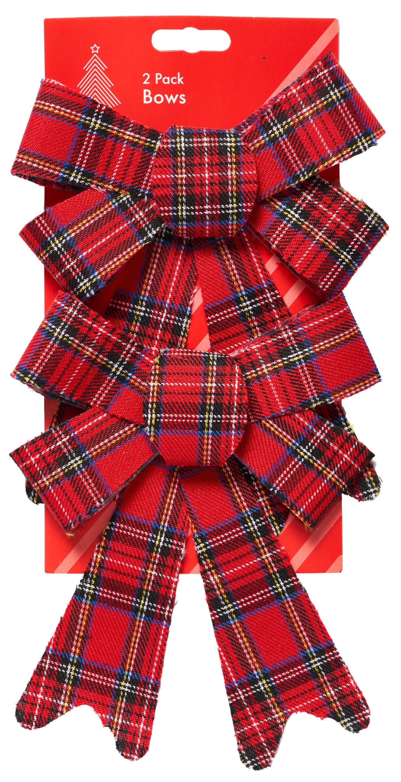 Fabric Bow Plaid 2pk